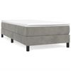 vidaXL Box Spring Bed Frame Light Grey 90x200 cm Velvet