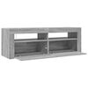 vidaXL TV Cabinet with LED Lights Grey Sonoma 120x35x40 cm