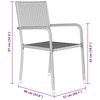 vidaXL Garden Dining Set with Cushion 5 pcs Black Poly Rattan