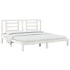 vidaXL Bed Frame without Mattress White 180x200 cm Super King Solid Wood