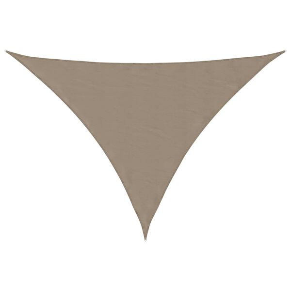 vidaXL Sunshade Sail Oxford Fabric Triangular 3.5x3.5x4.9 m Taupe