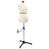 vidaXL Adjustable Dress Form Female Height Adjustable Cream M Velvet