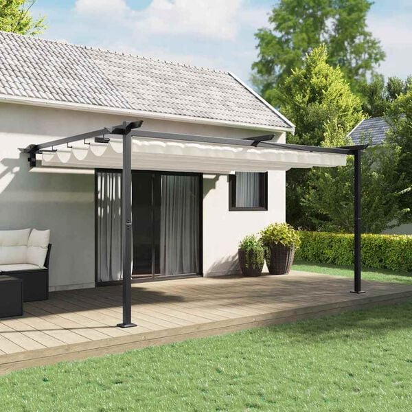 vidaXL Gazebo Cream 400 x 300 x 200 cm Polyester