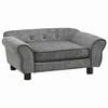 vidaXL Dog Sofa Dark Grey 72x45x30 cm Plush