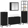 vidaXL Bathroom Furniture Set with Drawer Black Oak Engineered Wood