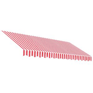 vidaXL Replacement Fabric for Awning Red and White Stripe 3.5x2.5 m