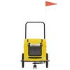 vidaXL Pet Bike Trailer Yellow Oxford Fabric and Iron