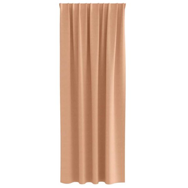 vidaXL Blackout Curtains with Rings 2 pcs Light Brown 245 x 140 cm