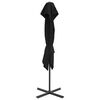 vidaXL Cantilever Garden Parasol with Double Top 250x250 cm Black