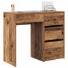 vidaXL Desk with Drawer Old Wood 90 x 37.5 x 75 cm Engineered Wood