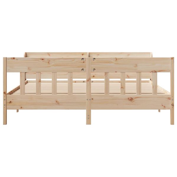 vidaXL Bed Frame without Mattress 200x200 cm Solid Wood Pine