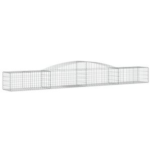 vidaXL Arched Gabion Basket 400x50x40/60 cm Galvanised Iron