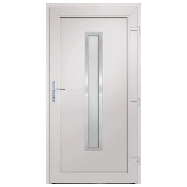 vidaXL Front Door White 108x200 cm PVC
