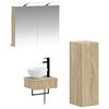 vidaXL Bathroom Cabinet Set 3 pcs Sonoma Oak 80 x 10.5 x 60.5 cm