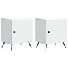 vidaXL Bedside Cabinet 2 pcs White 43 x 34.5 x 50 cm Engineered Wood
