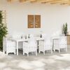 vidaXL Garden Dining Table White 300 x 100 x 73 cm Poly Rattan