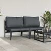 vidaXL Outdoor Furniture with Cushion with Pillow Anthracite Steel