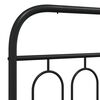 vidaXL Metal Bed Frame without Mattress with Footboard Black 90x200cm