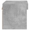 vidaXL Bedside Cabinets with LED Lights Wall-mounted 2 pcs Concrete Grey