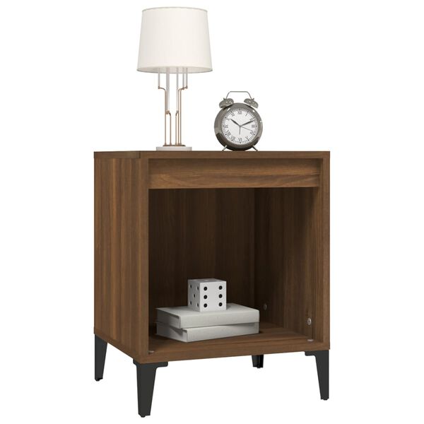 vidaXL Bedside Cabinets 2 pcs Brown Oak 40x35x50 cm