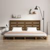 vidaXL Bed Frame without Mattress Brown Solid Wood Pine Small Double