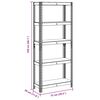 vidaXL 5-Layer Storage Shelf Anthracite Steel&Engineered Wood