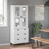 vidaXL Highboard VIKEN White 80x40x190 cm Solid Wood Pine