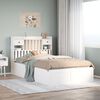 vidaXL Bed Frame without Mattress White 135x190 cm Double Solid Wood Pine