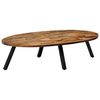 vidaXL Coffee Table Solid Reclaimed Teak Oval 120x60x30 cm