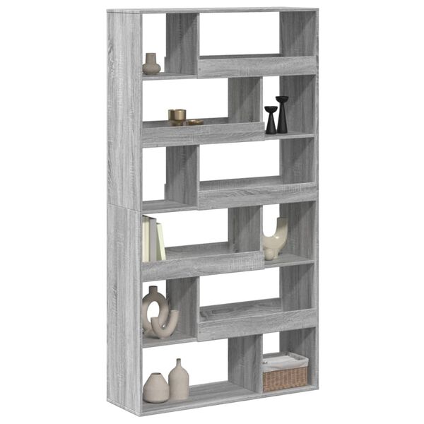 vidaXL Room Divider Grey Sonoma 100x33x187.5 cm Engineered Wood