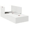 vidaXL Storage Bed Frame with Door White 90 x 190 cm Engineered Wood