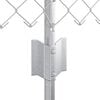 vidaXL Fence with Post Silver 0.8 x 25 m Steel