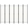 vidaXL 6-Panel Room Divider White 240x180 cm