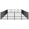 vidaXL Outdoor Dog Kennel Steel 37.64 m²
