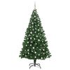 vidaXL Artificial Christmas Tree with 300 LEDs with Stand Green 240 cm
