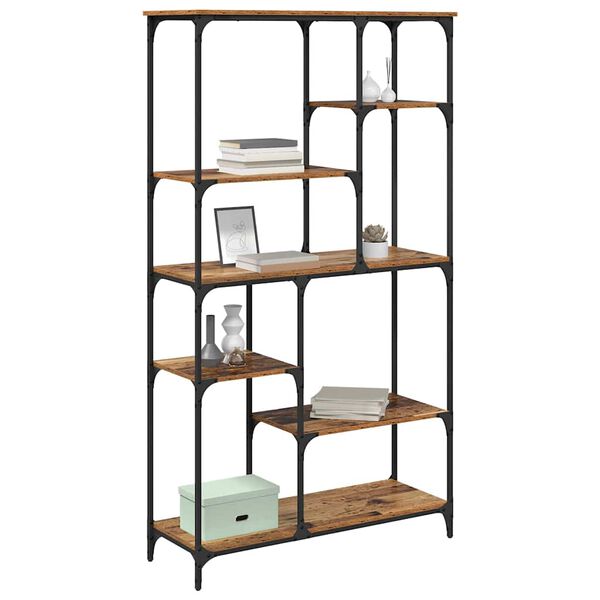 vidaXL Bookshelf Old Wood 99 x 35.5 x 176 cm Engineered Wood