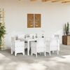 vidaXL Garden Dining Set 7 pcs White Polt rattan