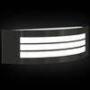 vidaXL Outdoor Wall Light Black 32 x 10 x 10 cm Stainless steel