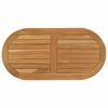 vidaXL Table Top 80 x 40 x 2.5 cm Oval Solid Teak Wood Natural