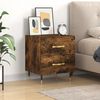 vidaXL Bedside Cabinet Smoked Oak 40x35x47.5 cm Engineered Wood