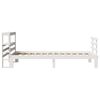 vidaXL Bed Frame with Headboard without Mattress White 100x200 cm