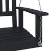 vidaXL Garden Swing Chair with Metal Chains Black Solid Wood Fir