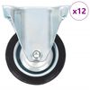vidaXL 12 pcs Fixed Casters 75 mm