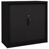 vidaXL Sliding Door Cabinet Black 90x40x90 cm Steel