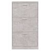 vidaXL Shoe Cabinet Concrete Grey 59x17x108 cm Engineered Wood