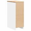 vidaXL Garage Storage Cabinet White 30x51x85 cm Solid Wood Pine