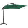 vidaXL Cantilever Garden Parasol with Steel Pole 250x250 cm Green
