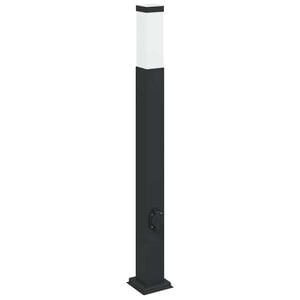 vidaXL Bollard Light with Outlet 80 cm Black IP44
