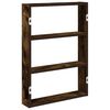 vidaXL Wall Shelf Smoked Oak 43x9x60 cm Engineered Wood