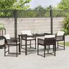 vidaXL Garden Dining Set 5 pcs Brown Poly Rattan